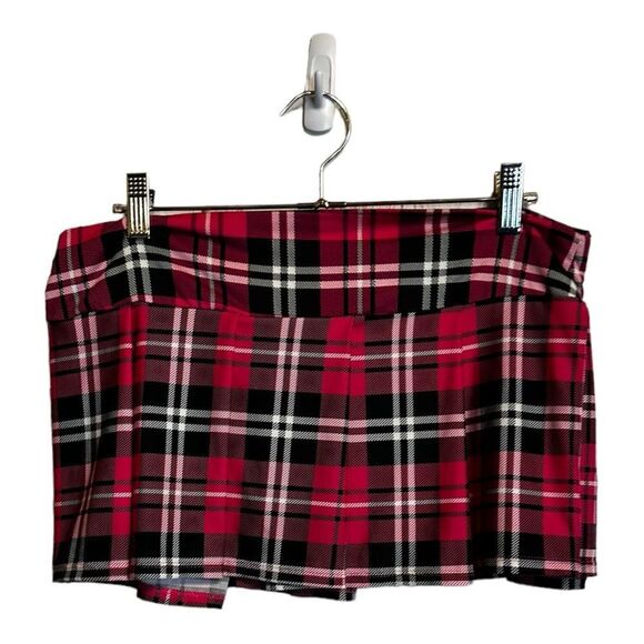 Body Rage Pink Plaid Skirt size Medium/Large - Picture 2 of 5